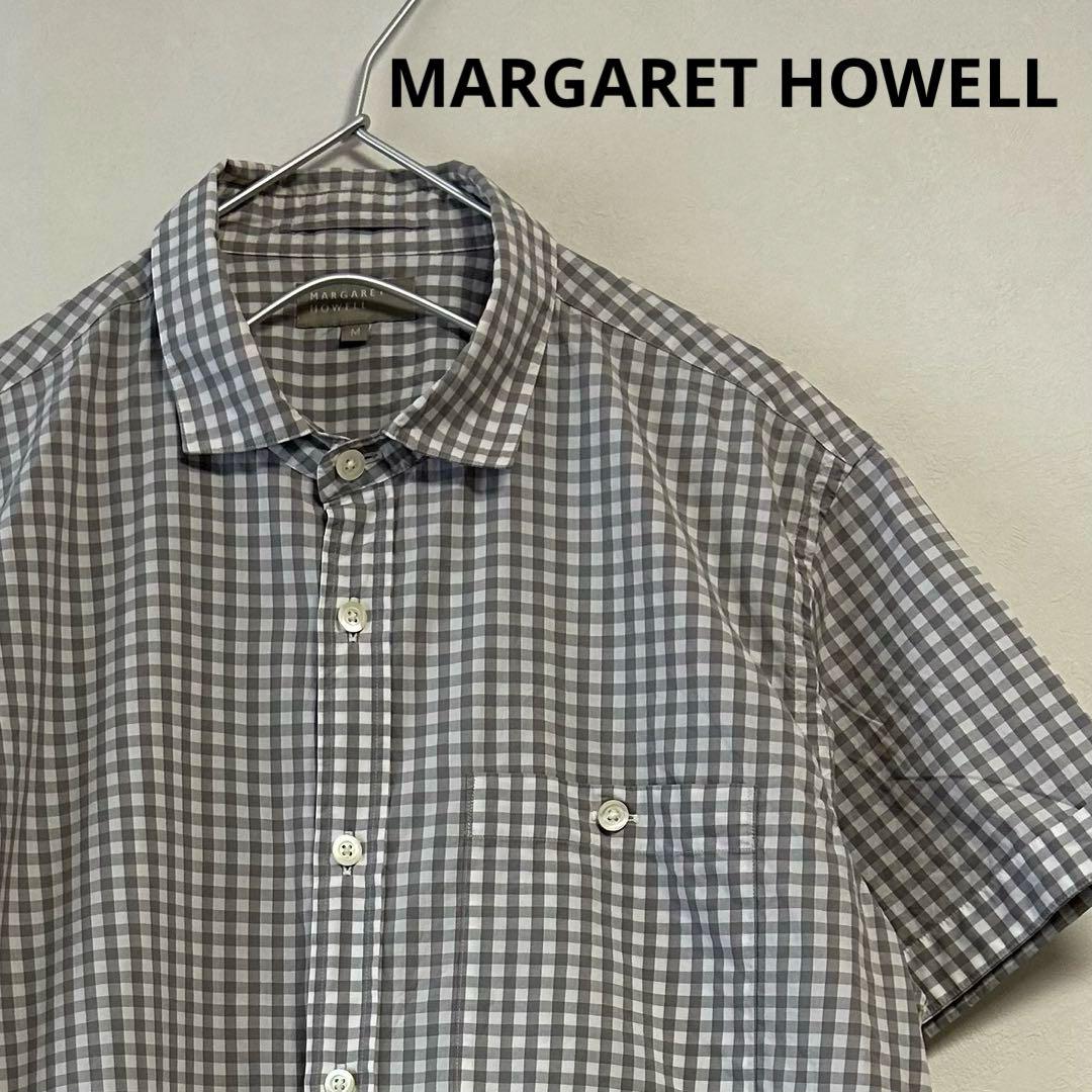 古着 90s MARGARET HOWELL 半袖シャツ 短丈シャツ