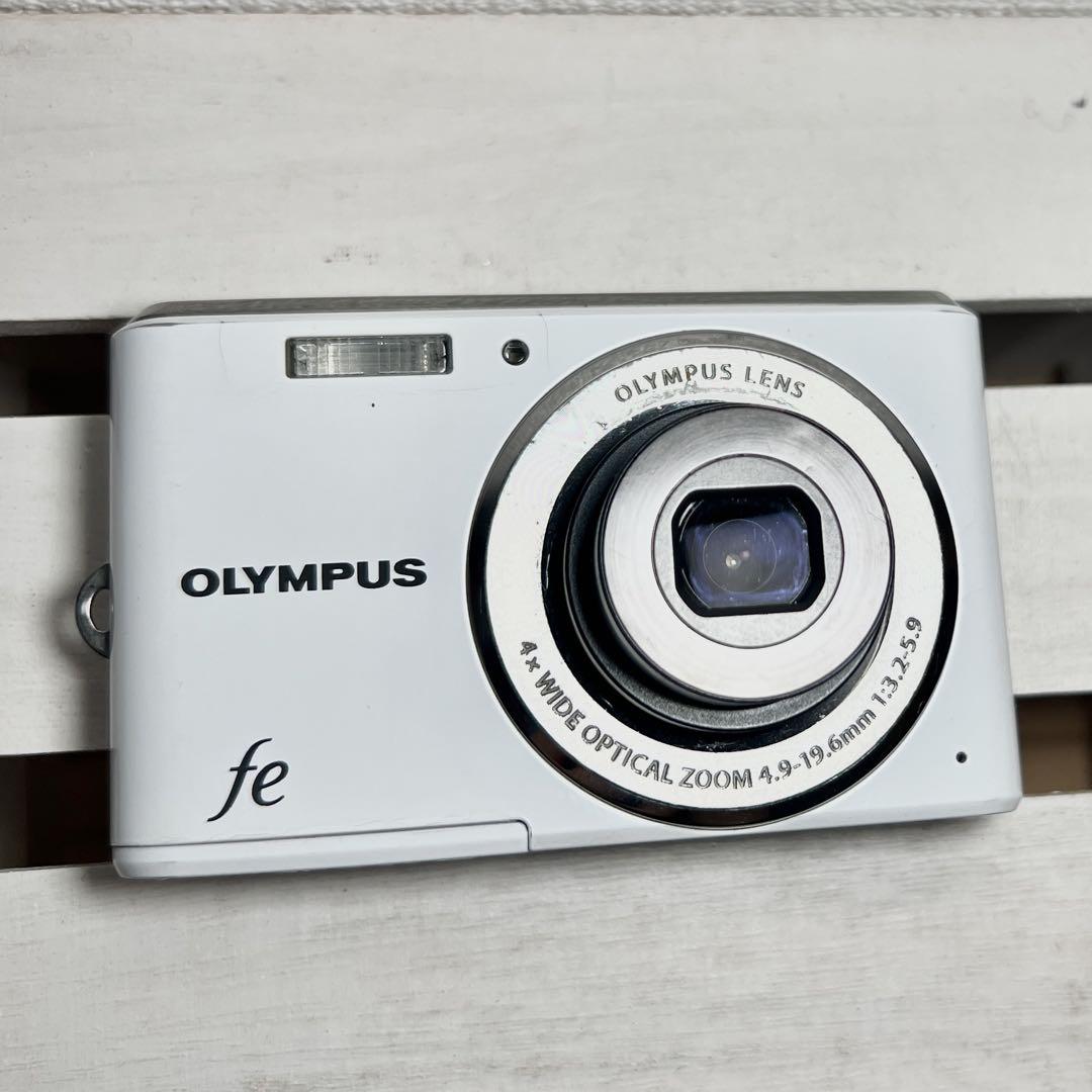 OLYMPUS FE-4050 ホワイト デジカメ 訳あり - メルカリ