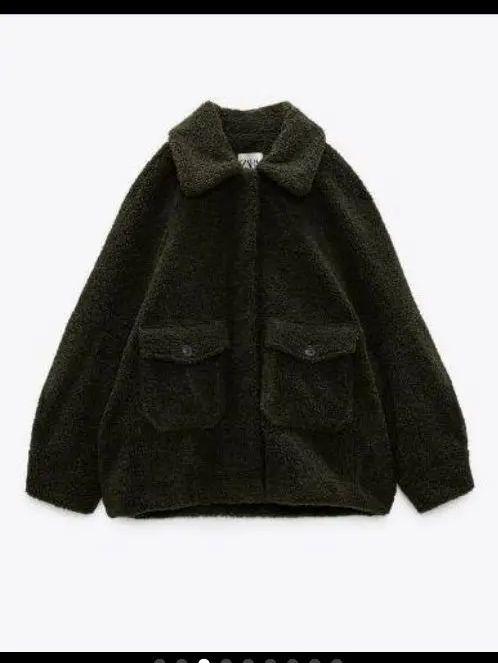 ザラ　ボアブルゾン　カーキ　新品