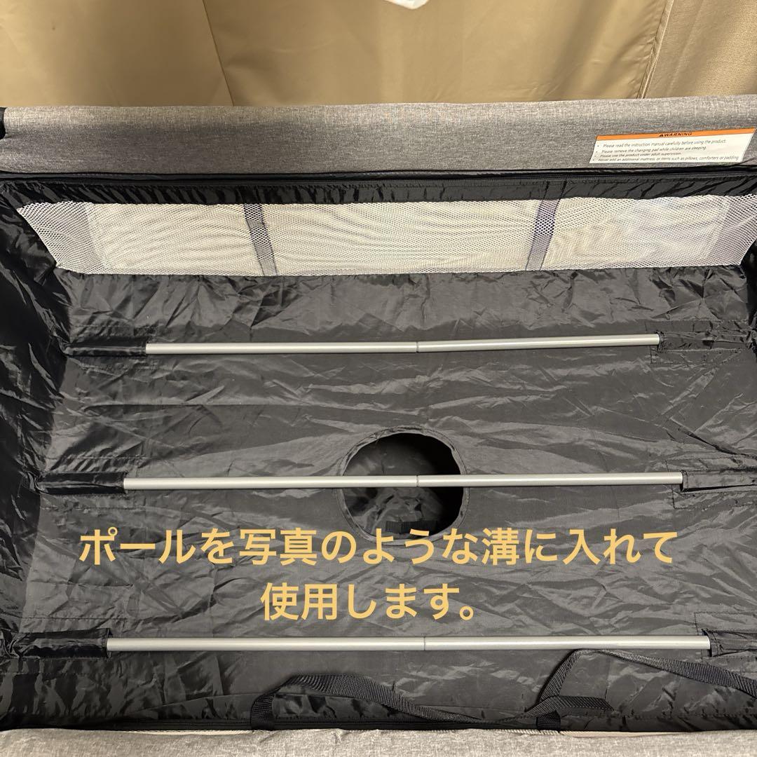 【美品】Wondc ベビーベッド プレイヤード ベビーサークル 折りたたみ