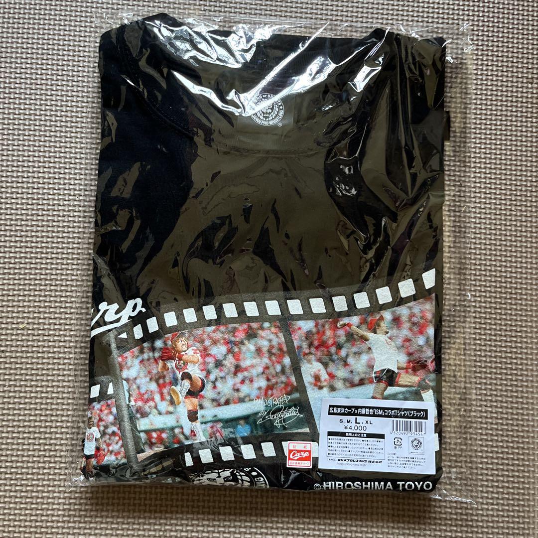 【未開封】『内藤哲也×広島カープ コラボ V9 Tシャツ』Lサイズ 広島東洋カープ×内藤哲也コラボ V9 Tシャツ①(ブラック×レッド