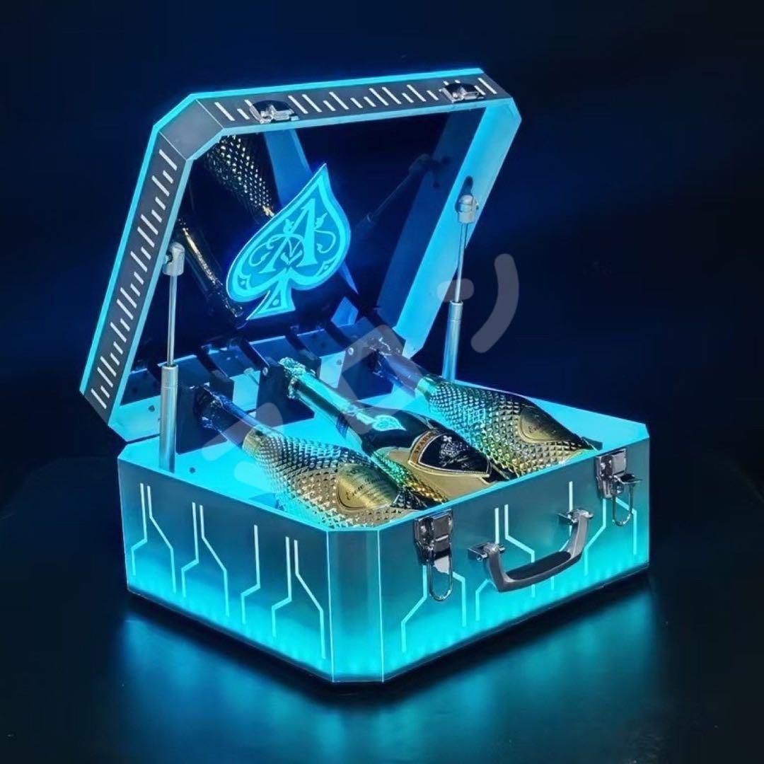 大人気 LED照明付き アルマンドシャンパンアタッシュケース ボックス ケース