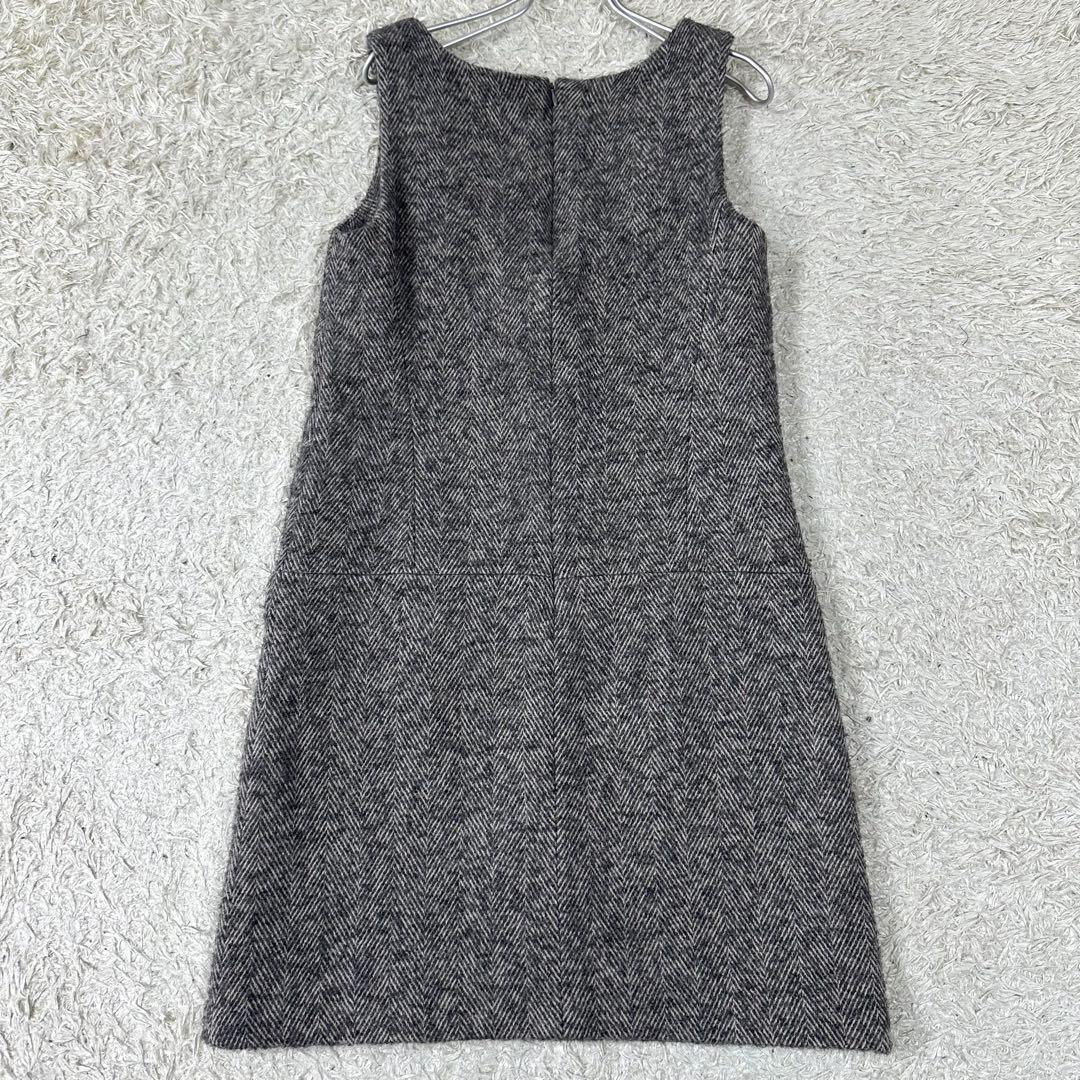 ADOREへリボーンジャンバースカート 美品・アルパカ混】ADORE ジャンパースカート ヘリンボーン M
