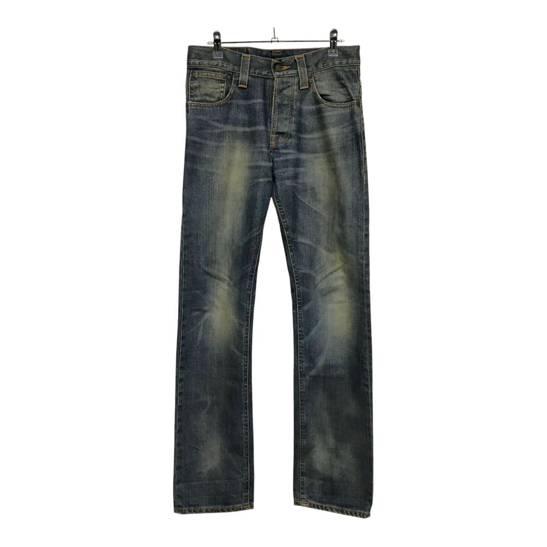 Y2K Nudie Jeans スリムストレートジーンズ　イタリア製　ヒゲ