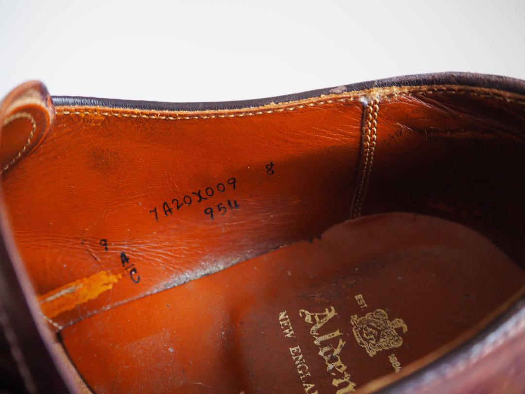 靴 Alden 954 Cordovan Burgundy Monk Strap