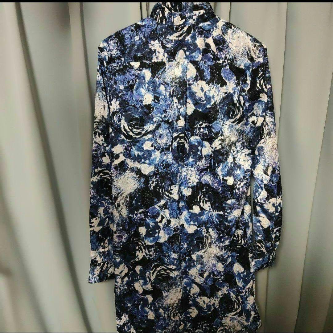 civarize V系qjmシャツ ブル ロック ドレープ 花柄m ゴシック