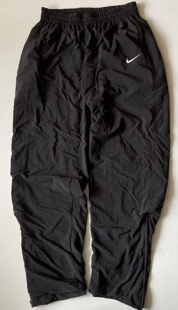 vintage NIKE nylon black pants cl