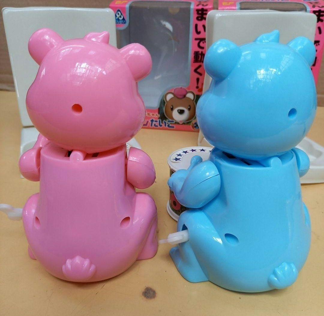 昭和レトロ くまのポポちゃん ドンドンたいこ ゼンマイ 2個