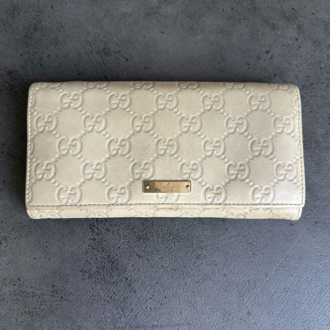小物 GUCCI Guccishima Long Wallet Ivory
