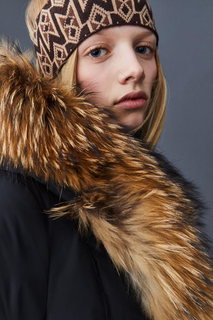 【人気モデル】Mackage KAY-F ロングダウンファーコートXSネイビー Kay, Down coat with natural fur Signature Mackage Collar for
