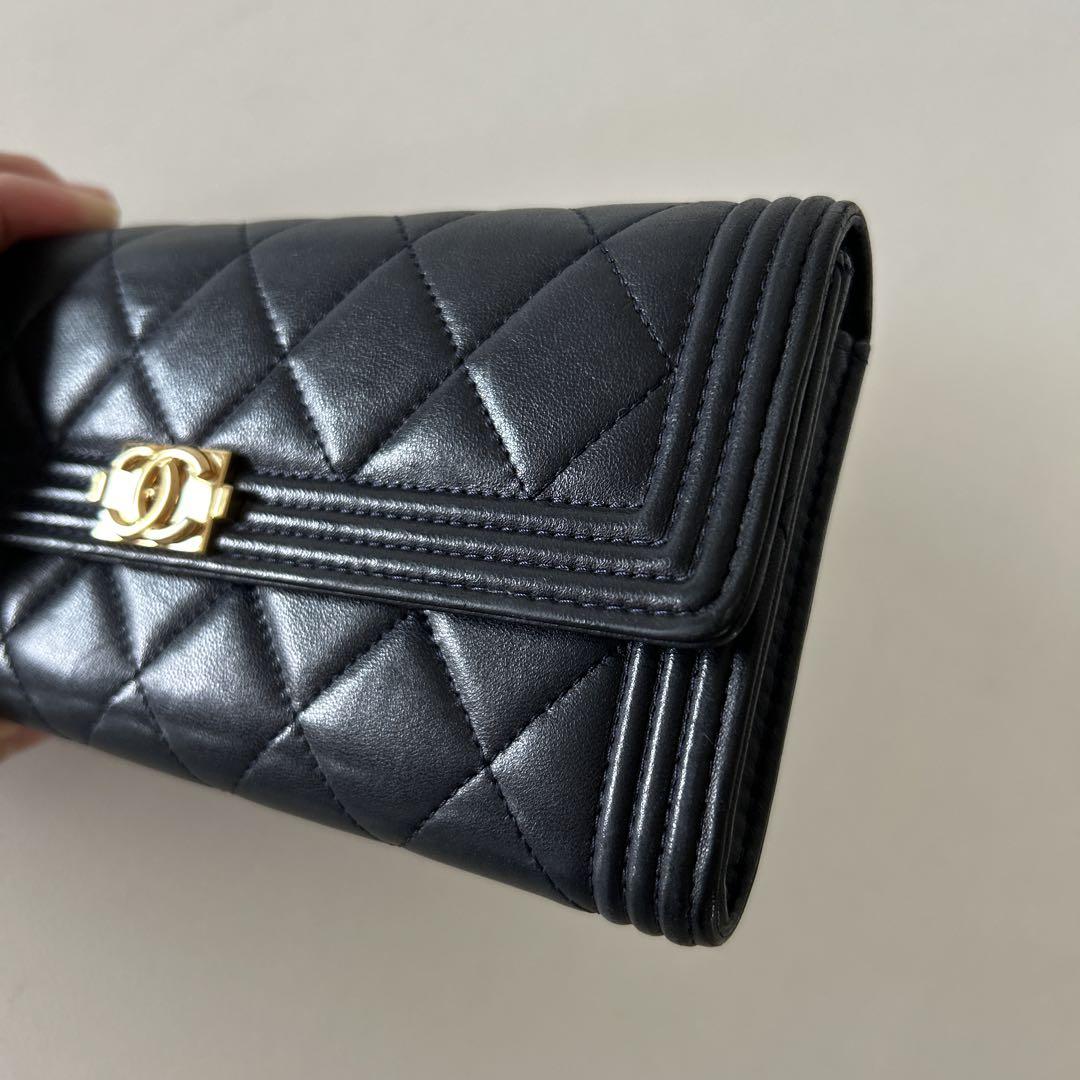 CHANEL 長財布　ネイビー