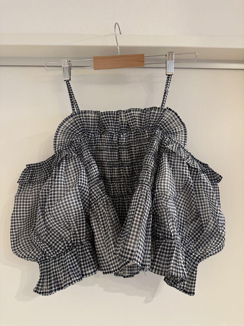 SNIDEL Sustainableギャザーオフショルブラウス
