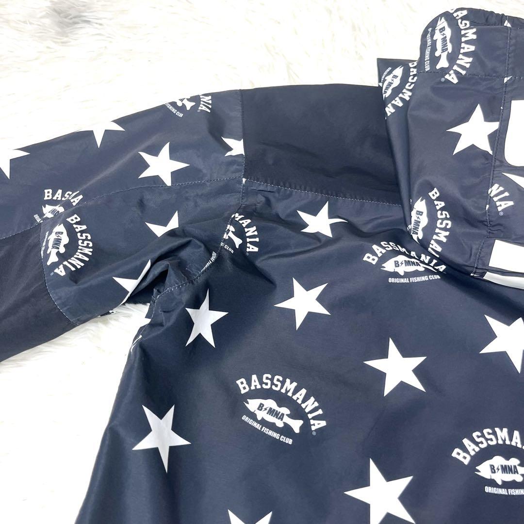 美品】 BASSMANIA レインジャケット Lサイズ 雨用 釣り バス釣り