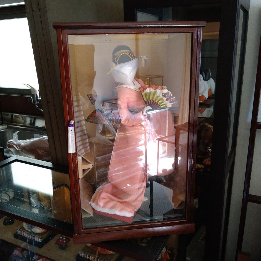 日本人形　着物　ピンク　扇　芸者　舞妓 日本人形 着物 ピンク 扇 芸者 舞妓