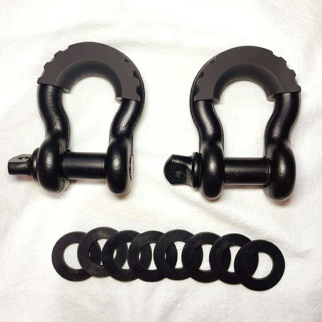 3/4 Dリング　バウシャックル　jeep ジムニー　ブラック 汎用　2個セット 3/4 Dリング バウシャックル jeep ジムニー ブラック 汎用 2個