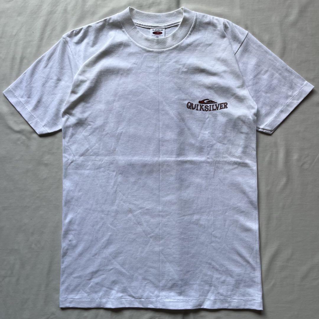 90s.Quiksilver ボディボードTシャツ Vintage 90s Quicksilver T Shirt Big Logo Short Sleeve Large