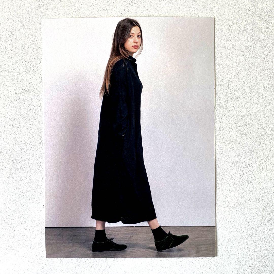 【美品】album di famiglia シャツ ワンピース 黒 2023 画像2