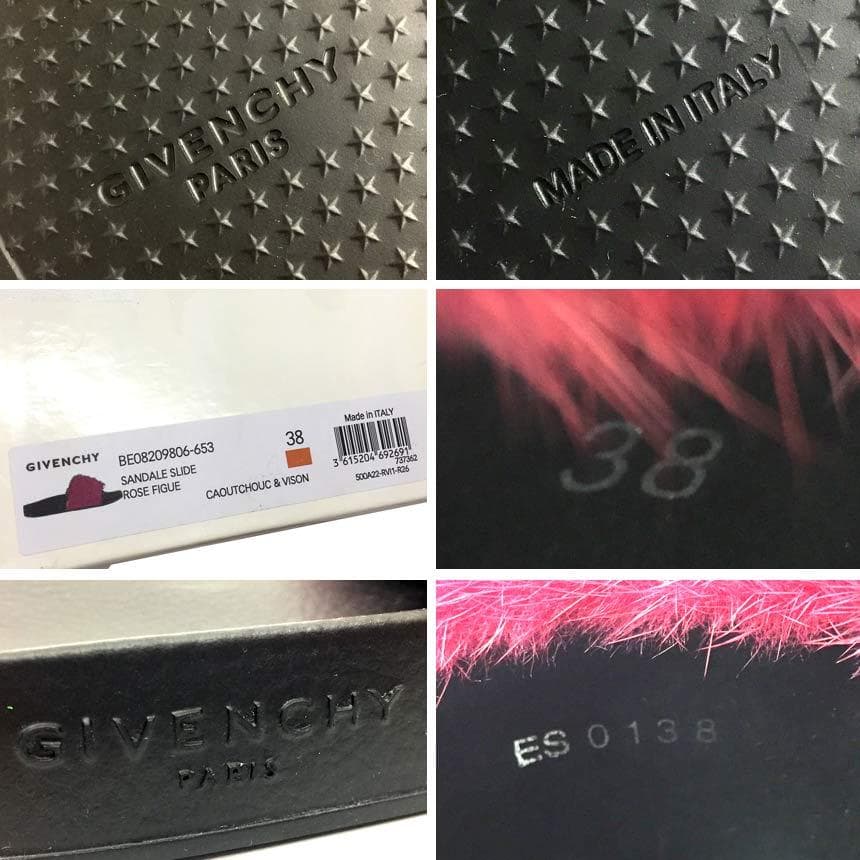 GIVENCHY ジバンシー ファー スライドサンダル 38サイズ aq6820 | www