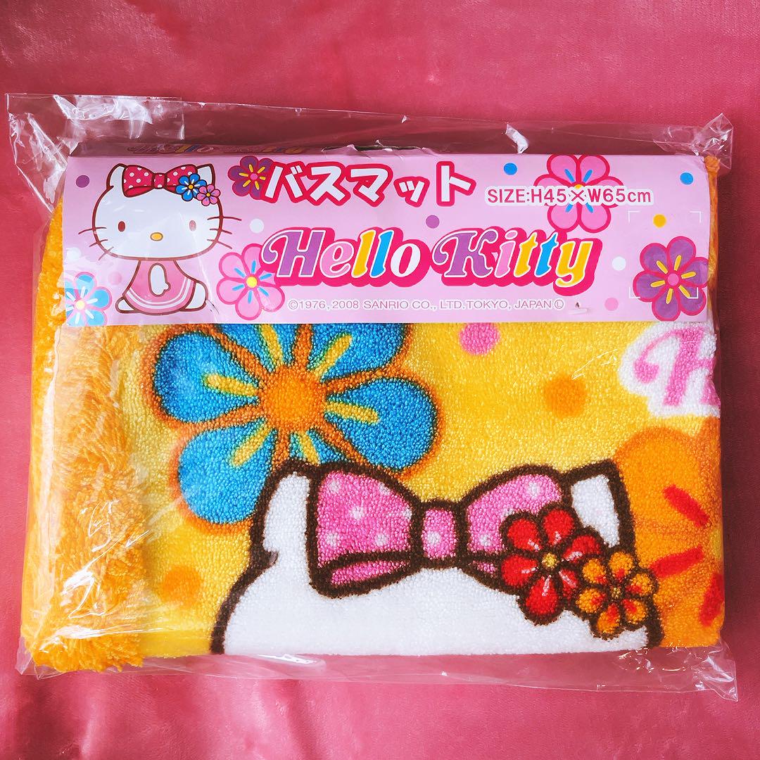 平成レトロ　ハローキティ 大判マルチクロス ハイビスカス 2000年製 ハローキティ ハイビスカス柄 マルチクロス 190×148cm