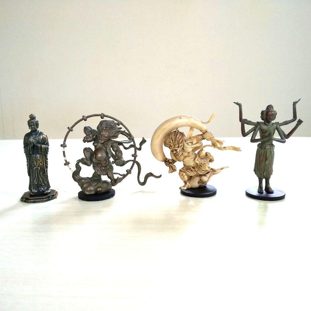 【海洋堂】風神·雷神·阿修羅像·月光菩薩 4点セット