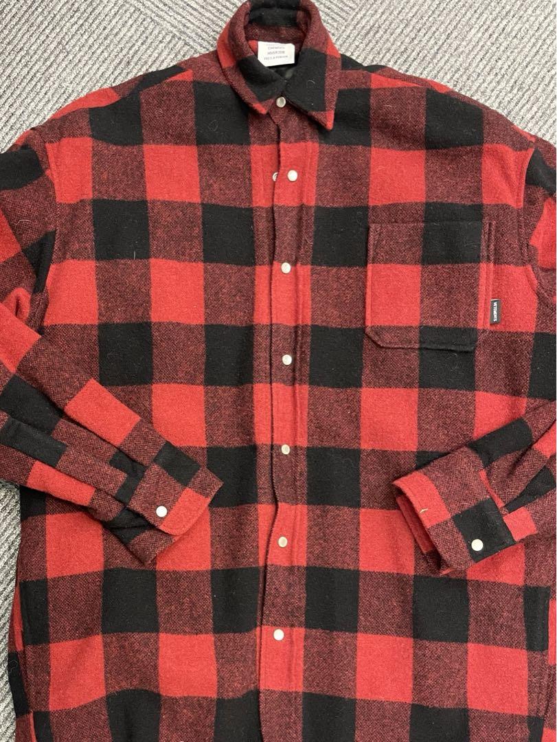 【美品】VETEMENTS 17AWキルティングオーバーサイズチェックシャツ