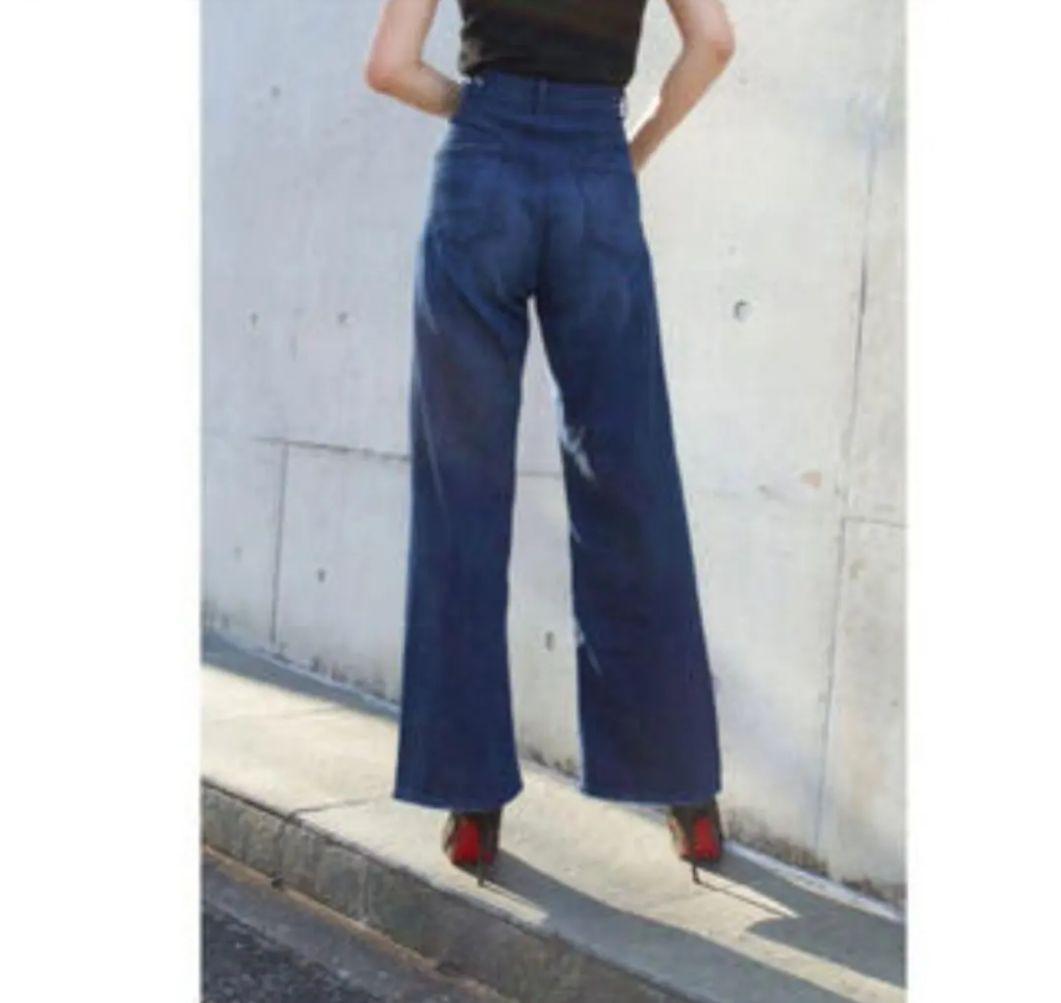 韓国 ファッション通販 sheller デニム ハイライズワイドレッグデニム シェリエ パンツ