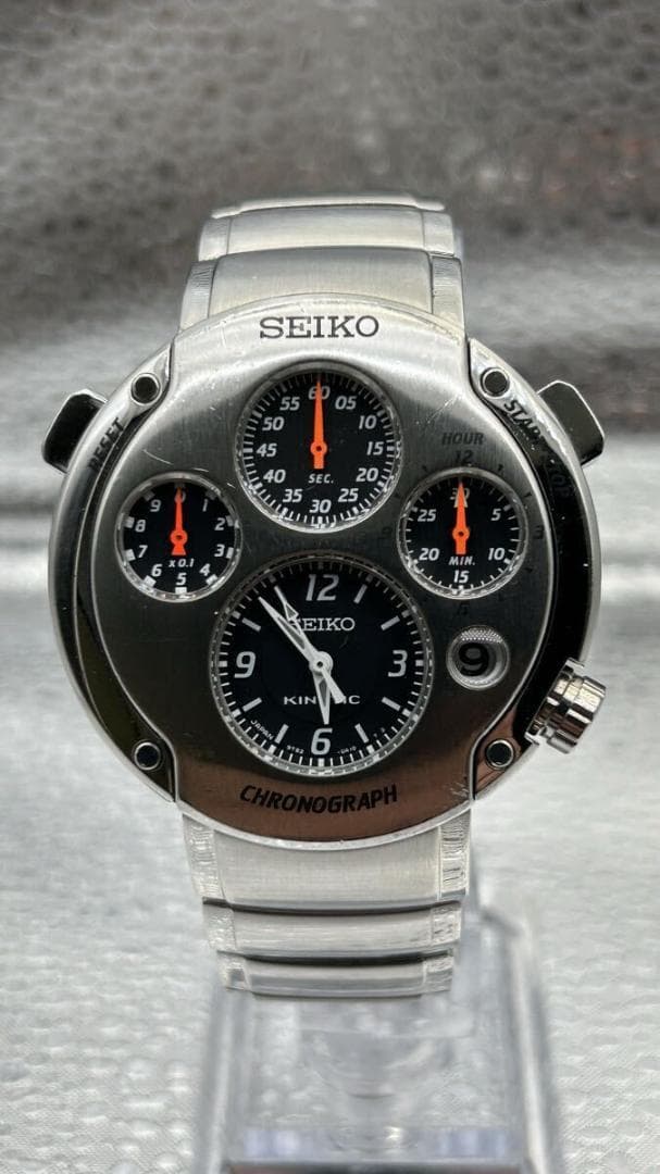 正規OH済　SEIKO キネティック クロノグラフ スポーチュラ 1st