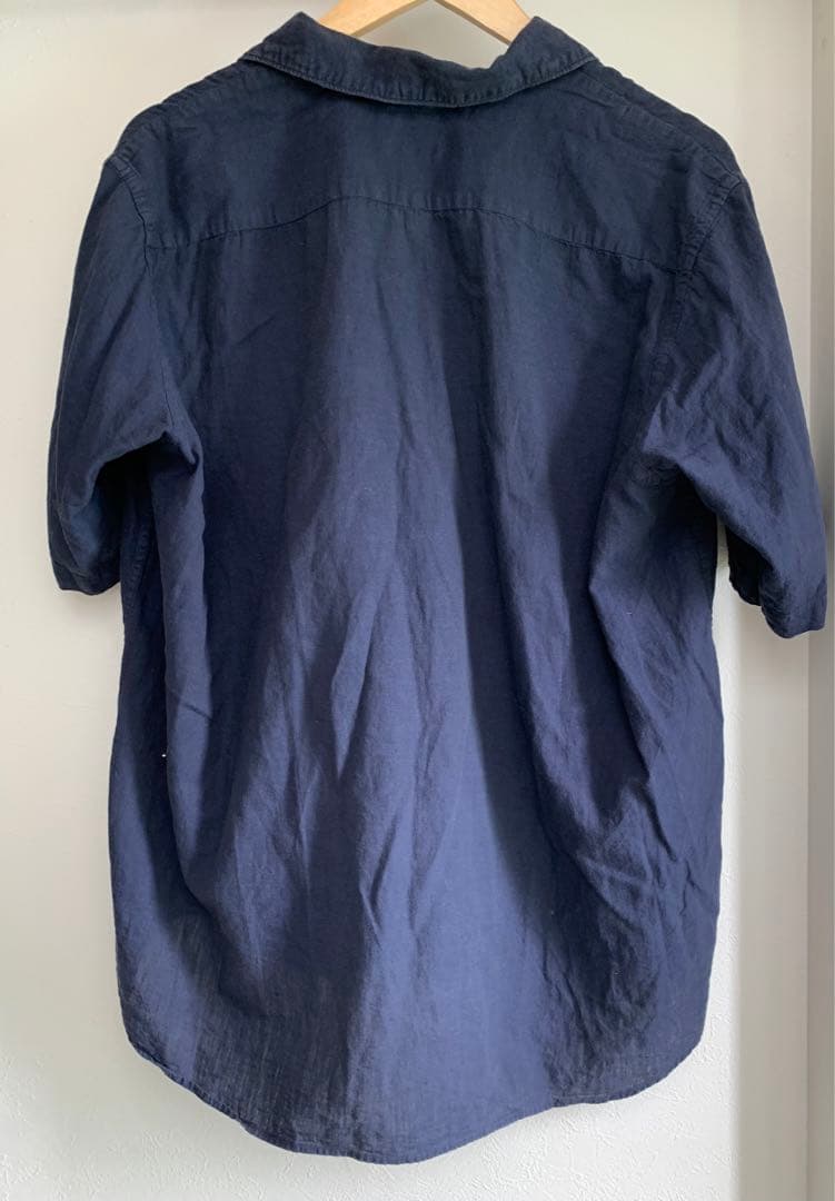 廃盤 COMOLI ベタシャン半袖スキッパーシャツ ネイビー サイズ2 【驚き