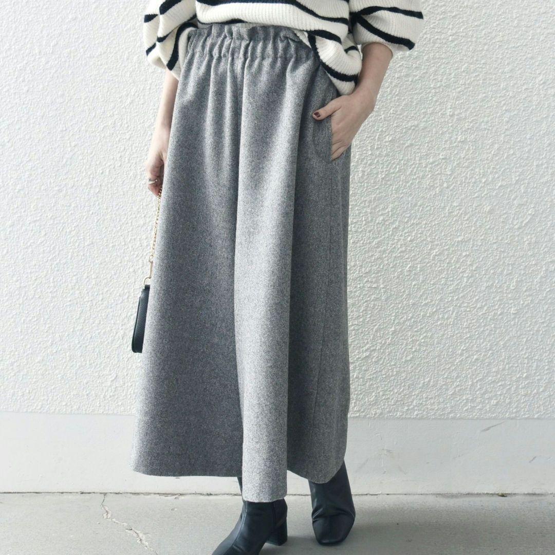 SHIPS any〈洗濯機可能〉ウールライク ギャザー キュロット パンツ