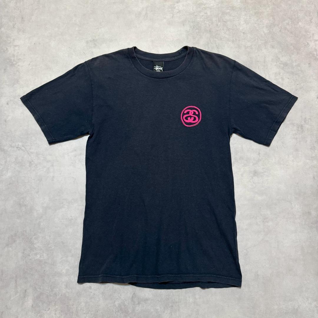 STUSSY ステューシー SS サークルロゴ Tee ネイビー N1321