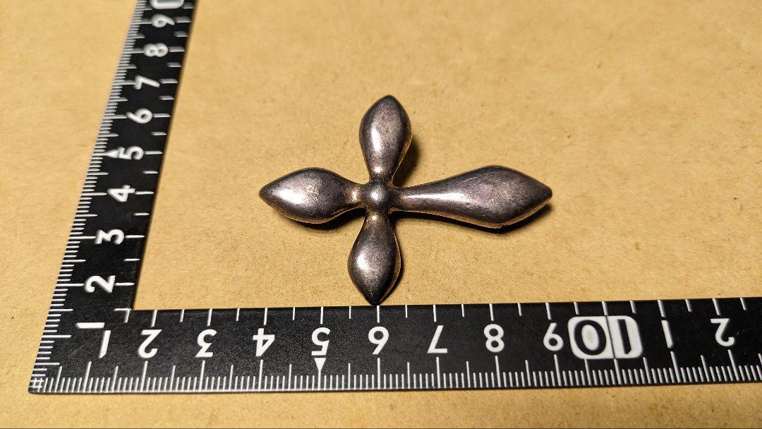 ヴィンテージ ハンドメイド クロス シルバーブローチ