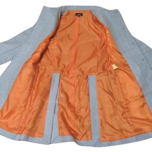好評国産 A.P.C オレンジ フランス製 グレー 6wQZz-m69291493984 アーペーセー ロングコート ウール 好評大特価