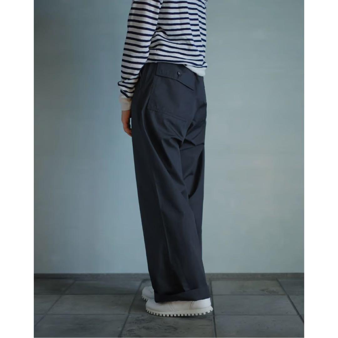 eleven2nd コットンブロードワイドパンツ　チャコールグレー