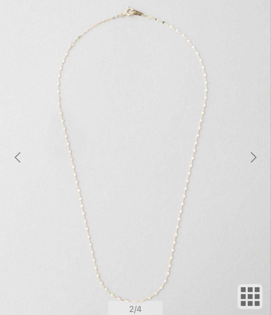 ジュエッテ　K10ペダルチェーンネックレス