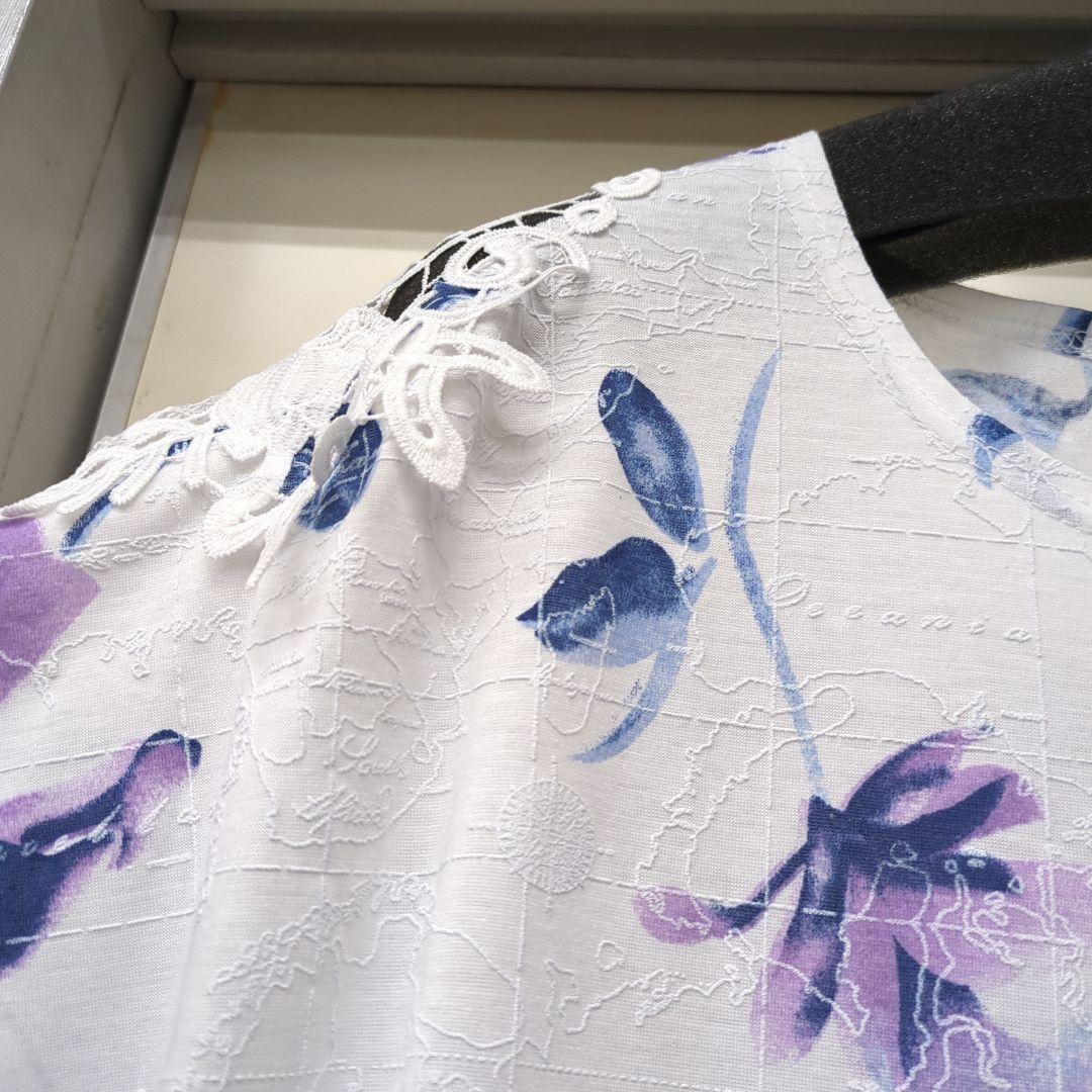 見切り品！春夏物　Five-H オシャレデザイン　チュニック丈カットソー 見切り品！春夏物Five-H オシャレデザインチュニック丈カットソー