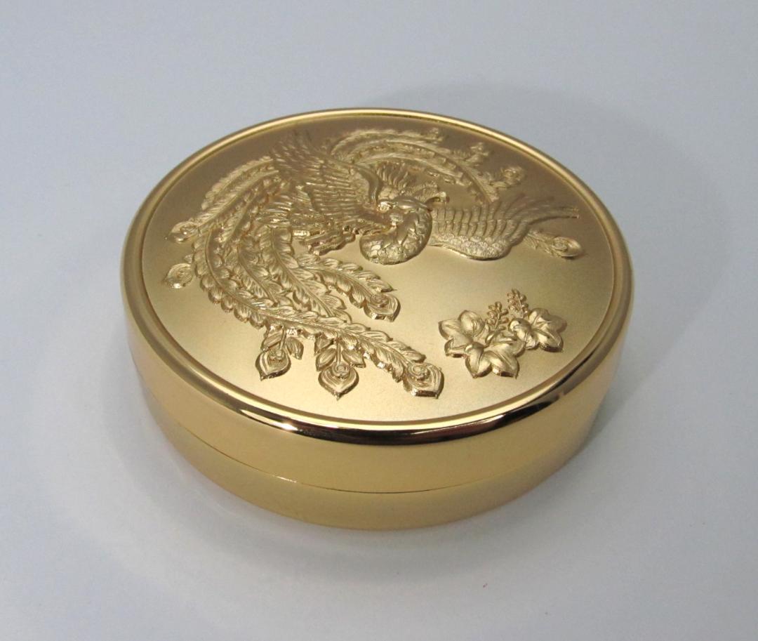 【美品】金の朱肉入れ 鳳凰（ほうおう）24KGP