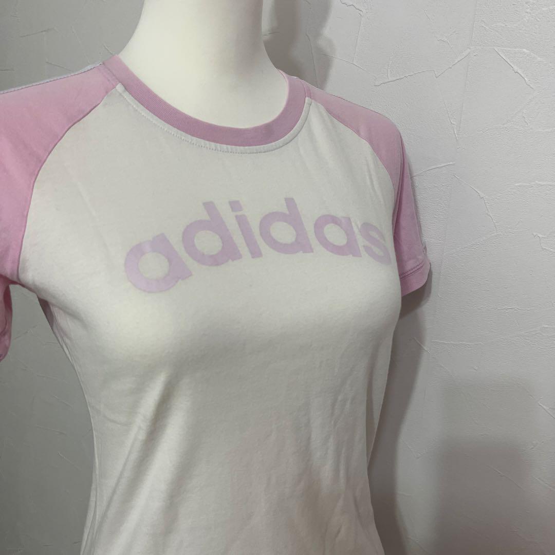 adidas y2k 00's grunge チビT ピンク 平成 姫 - メルカリ