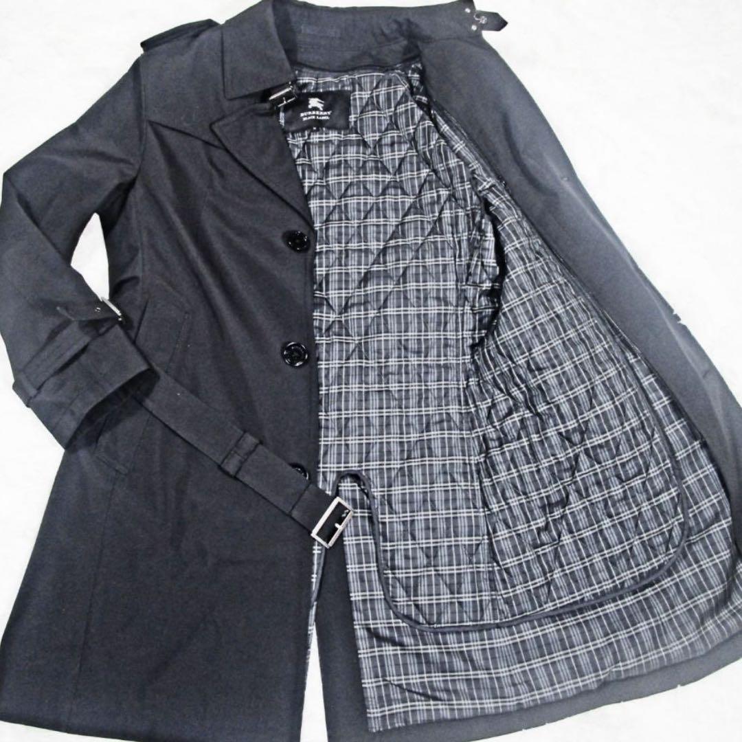 BURBERRY バーバリー レーベル トレンチコート 黒　M