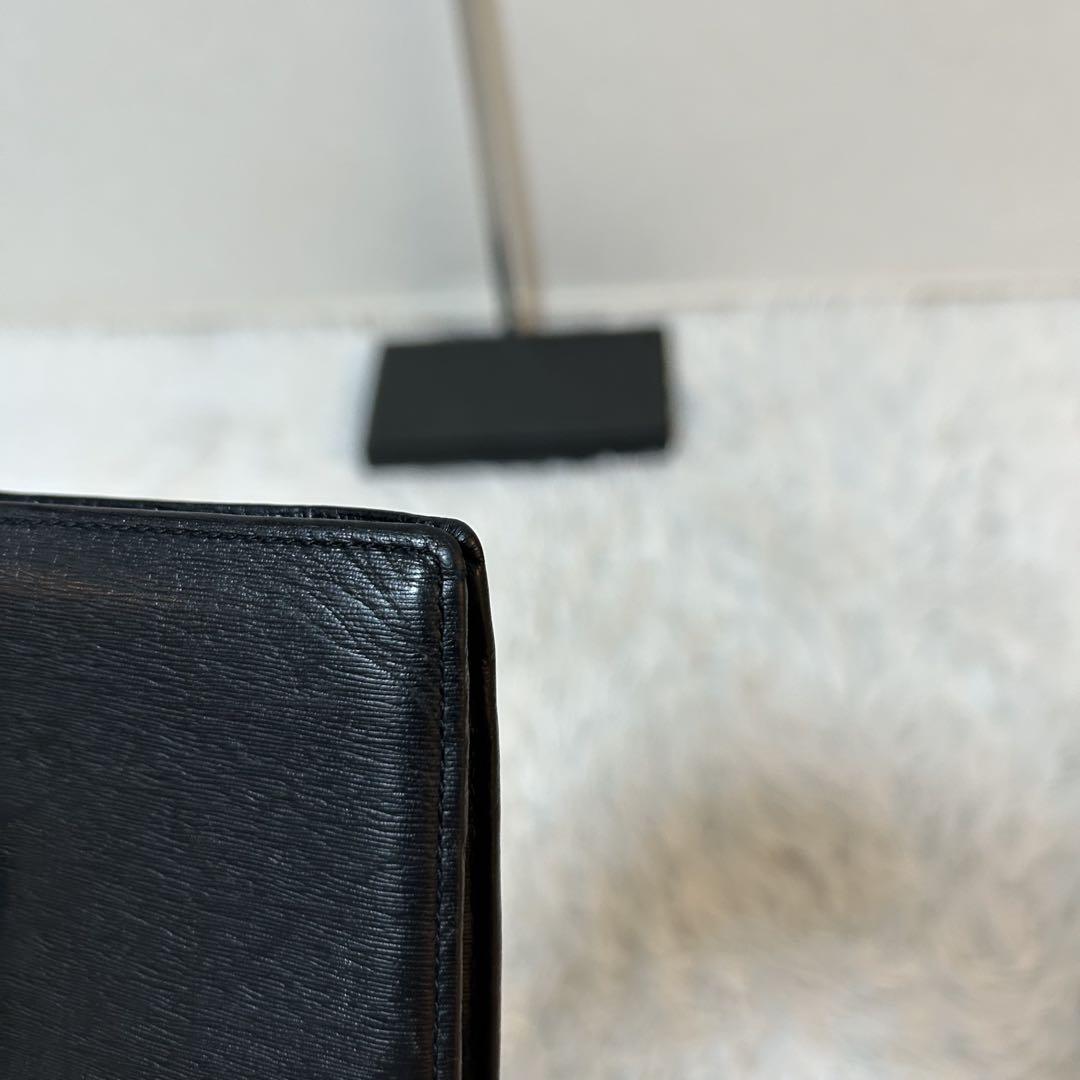【美品✨人気商品/カレント】ポーター　二つ折り財布　ブラック　レザー　メンズ
