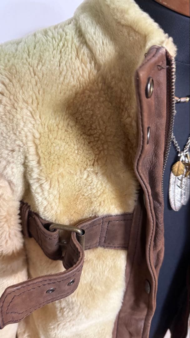 Avirexボーマージャケット 牛革ミックス イエロー 箱あ Avirexボーマージャケット 牛革ミックス イエロー 箱あ