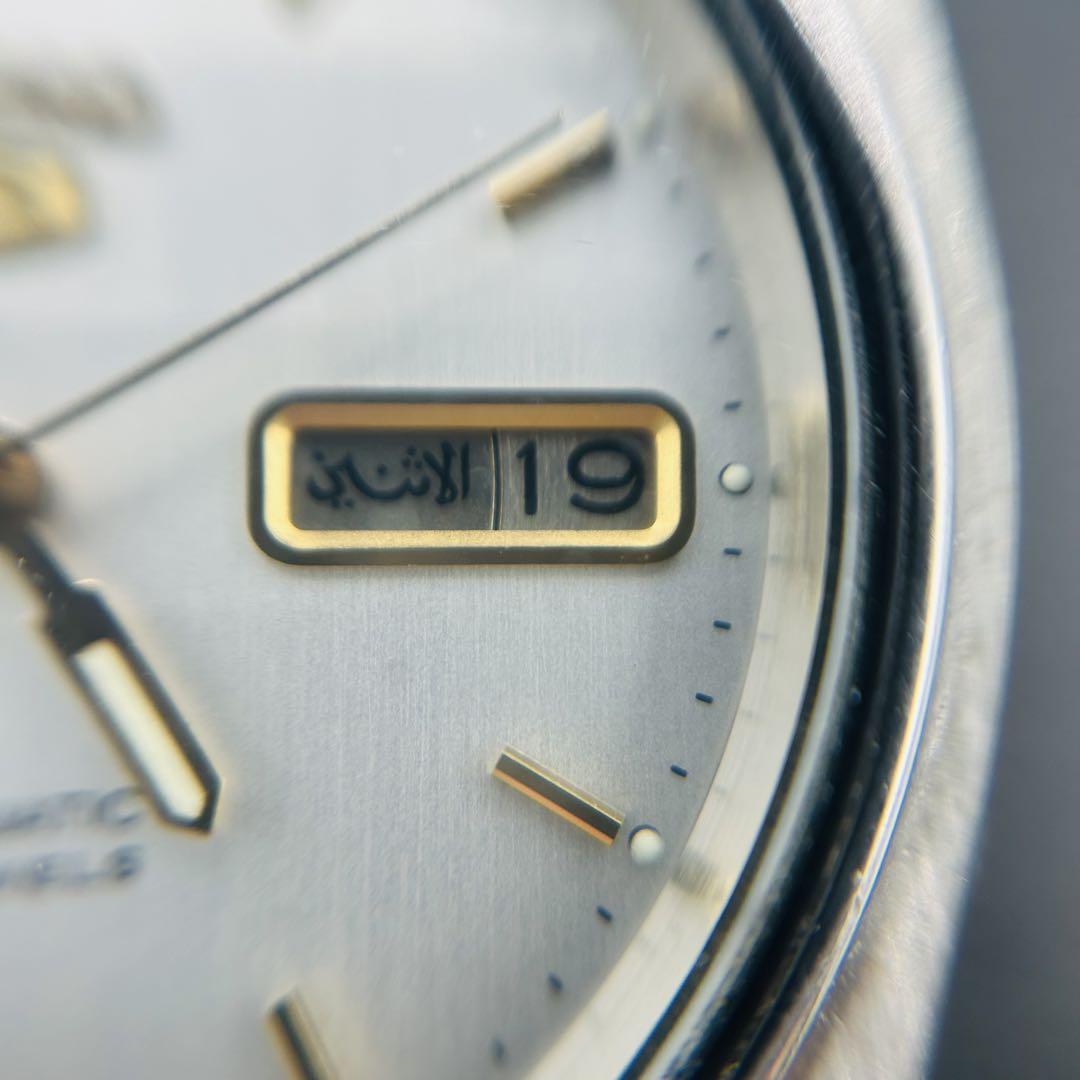 SEIKO 5 自動巻き時計 シルバー