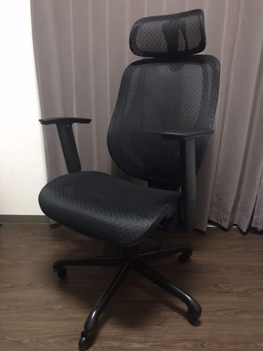 現行品 美品 ニトリ ワークチェア (クエト BK)