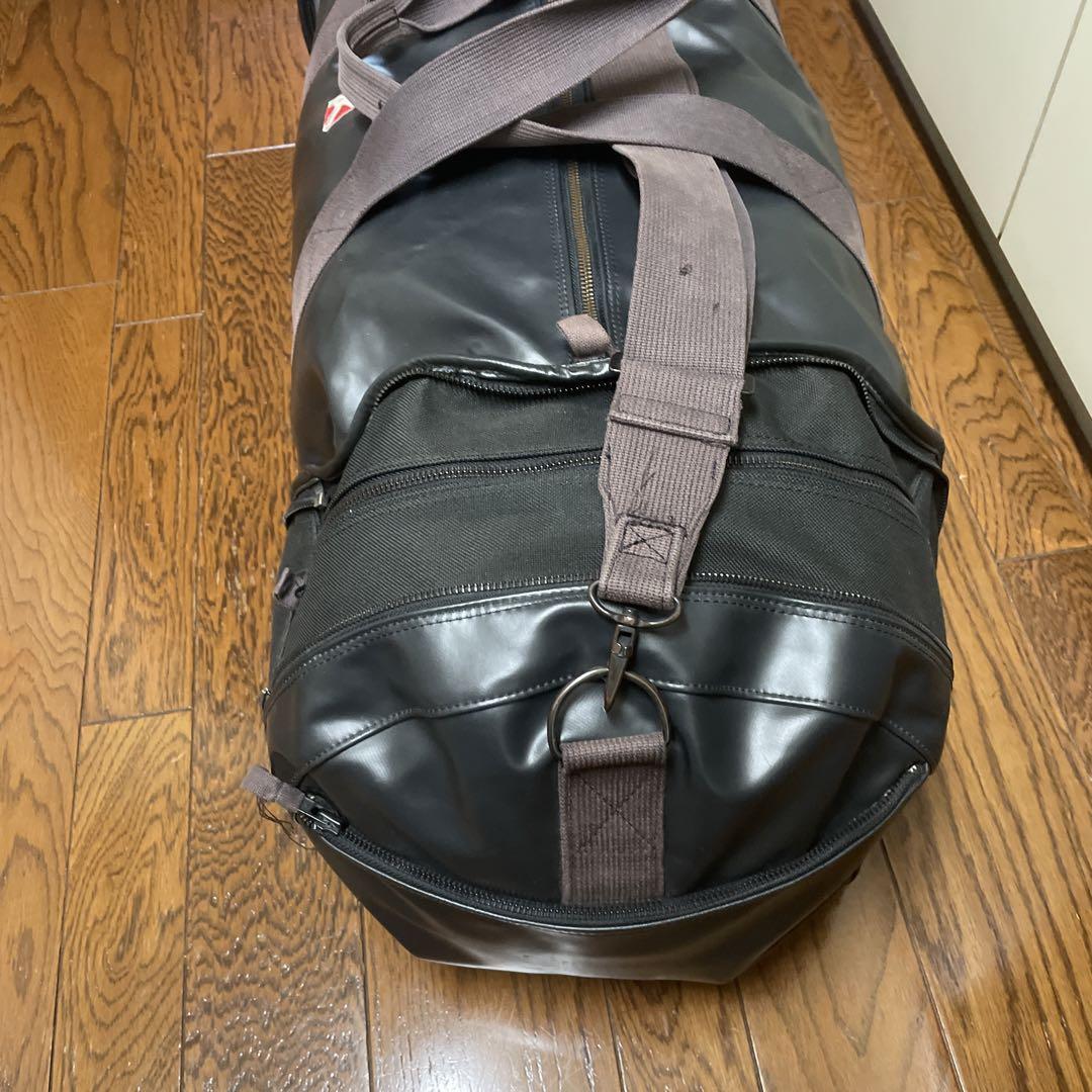 吉田カバン、ラゲージレーベル 黒 合成皮革 ボストンバッグ 大容量 LUGGAGE LABEL ラゲッジ レーベル ライナー 2WAYボストンバッグ