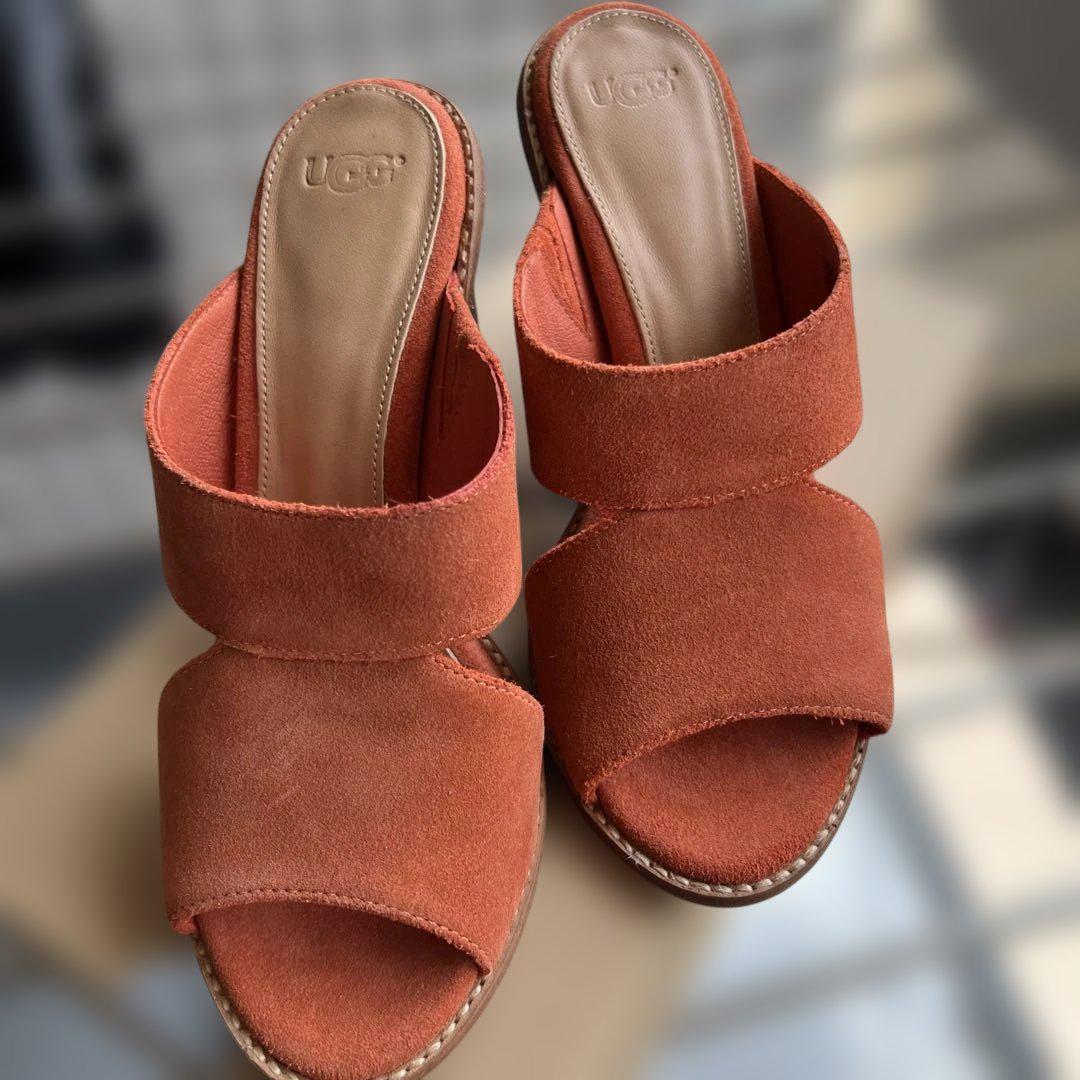 ずっと気になってた UGG オレンジ メルカリ - 中ヒール ミュール 靴