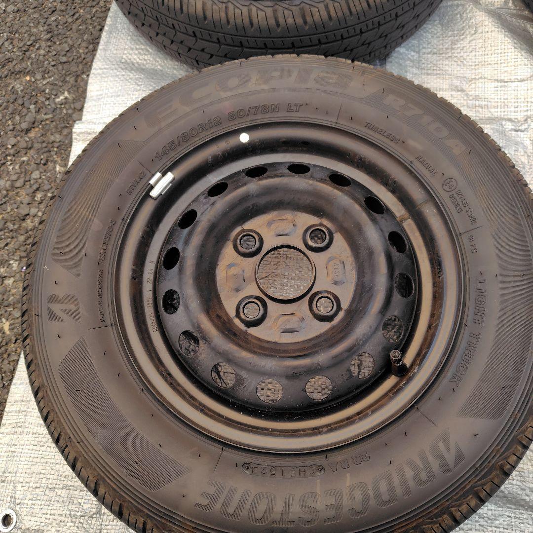 送料無料　アトレー純正　タイヤ　ホイールセット4本　145/80R12