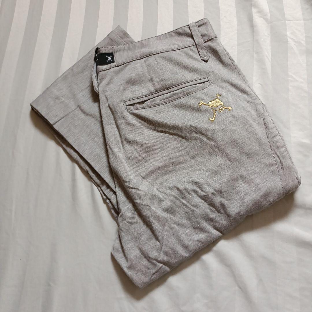 オークリーゴルフ Oakley グレー ゴールド刺繍 パンツ