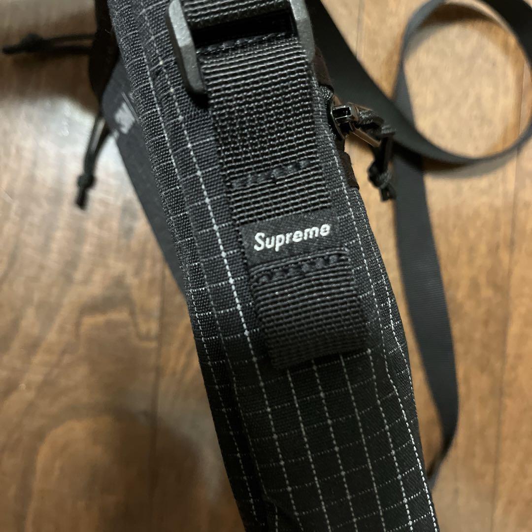 Supreme ショルダーバッグ 黒 チェック柄