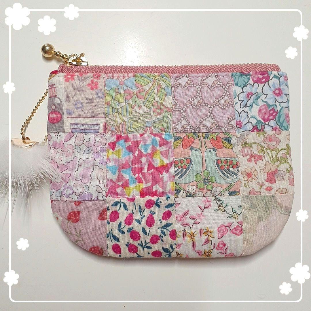 リバティ❤ミニポーチ❤ハンドメイド❤パッチワークポーチ❤