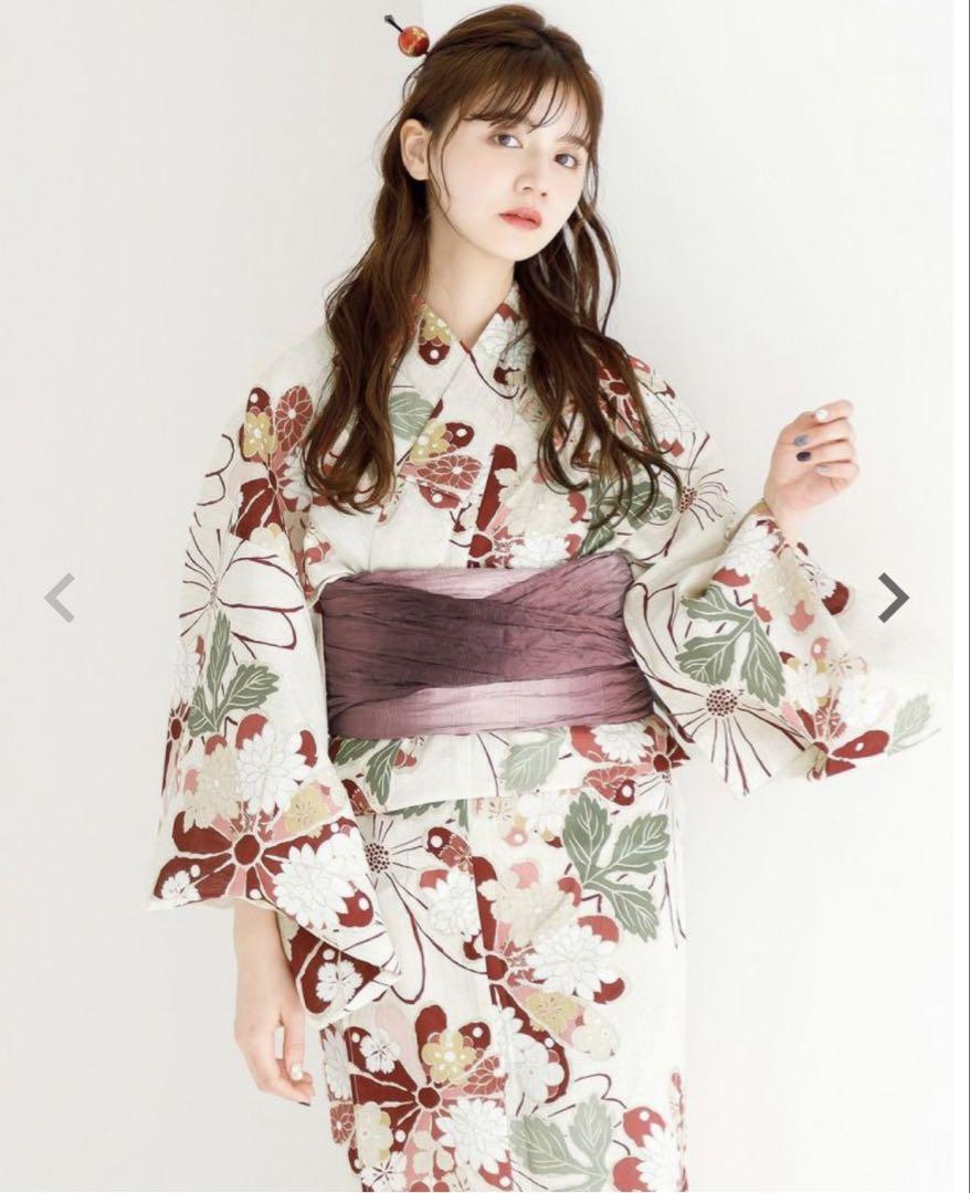 Dita 浴衣　京緋色の古典菊