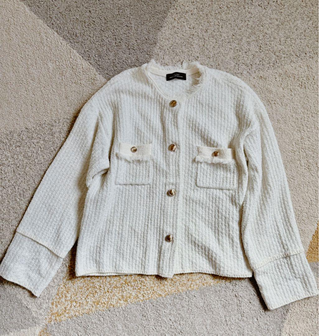 ノーカラーカーディガン♡ツイードライク♡2024SS現行品